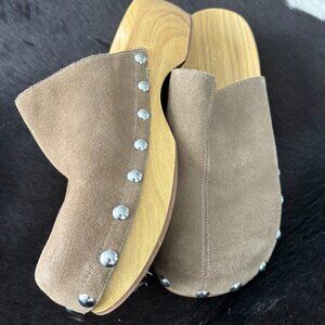 Zara suede/ wood clogs size 39 (8.5)